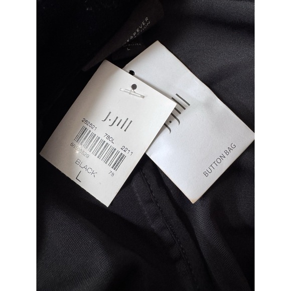 J Jill Wearever Black Velvet Knit Blazer L Classic Whimsigoth Old Money Glam - Picture 13 of 16